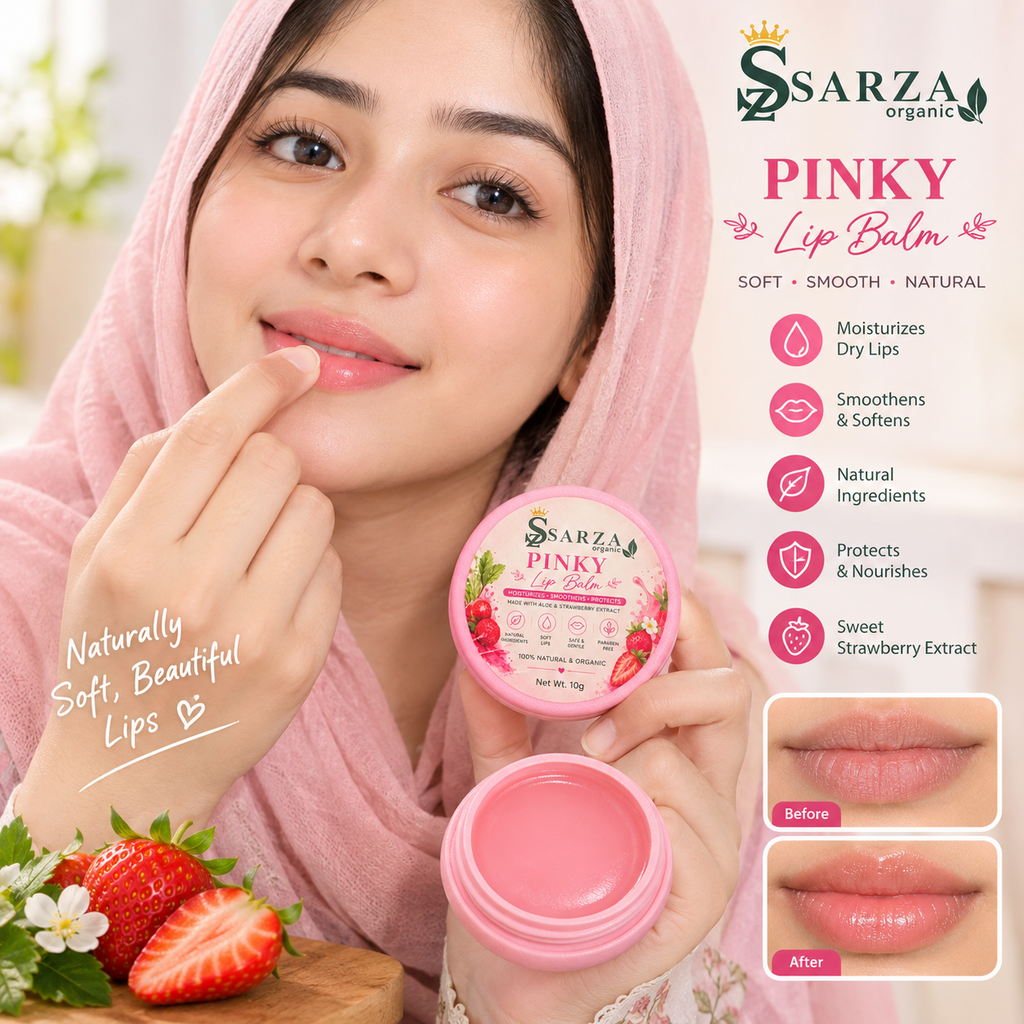 Sarza Organic Pinky Lip Balm 10g | Beetroot & Strawberry